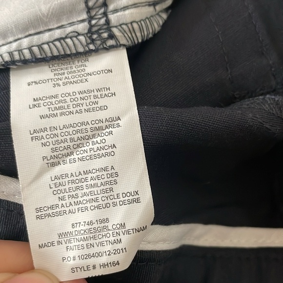 Dickies Girl 5 Pocket Classic Skinny NWT Dark Navy (Dickies HH164) Size 11 - Picture 6 of 9